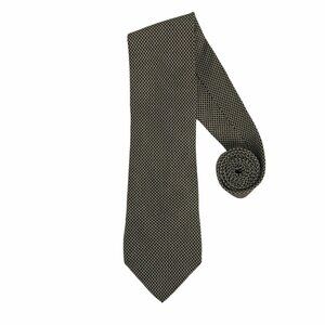 Nautica Necktie Men's Long Traditional Black Yellow Triangle Pattern 100% Silk